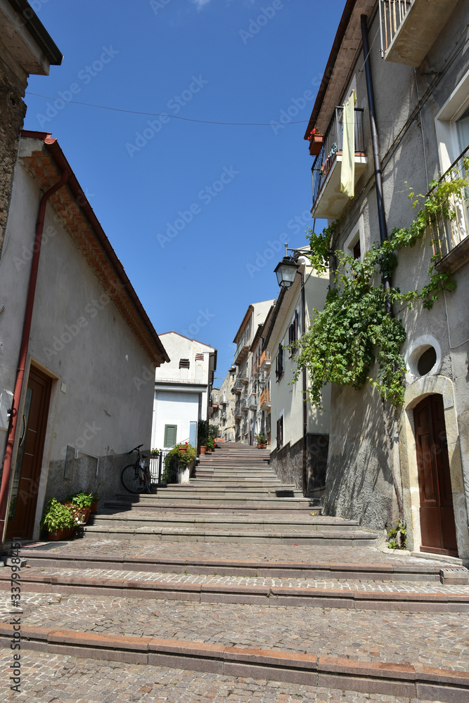 The Abruzzo town of Villalago in Italy