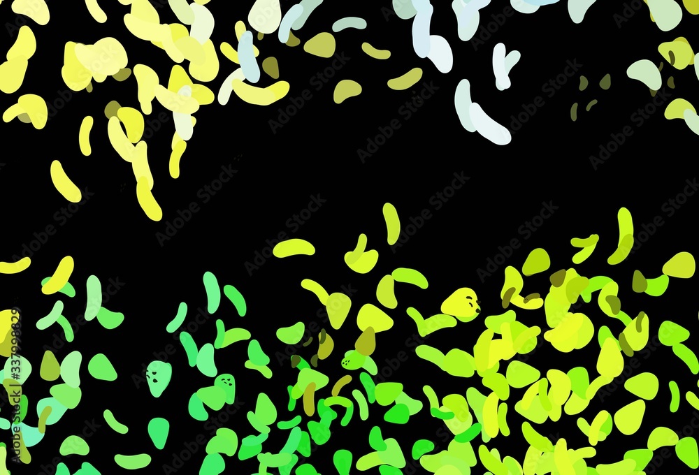 Dark Green, Yellow vector backdrop with abstract shapes. Dark Green, Yellow vector backdrop with abstract shapes.