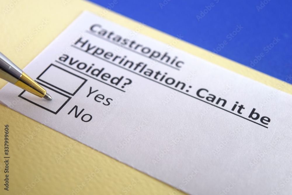 One person is answering question about catastrophic hyperinflation. One person is answering question about catastrophic hyperinflation.