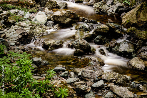 water flowing over rocks - Lodore Falls - Lake District beck photo