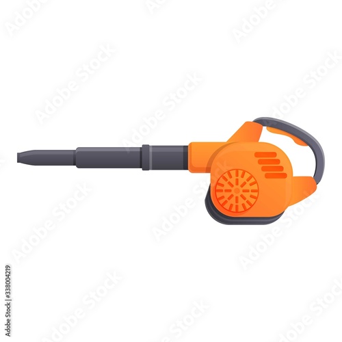 Leaf blower icon. Cartoon of leaf blower vector icon for web design isolated on white background photo