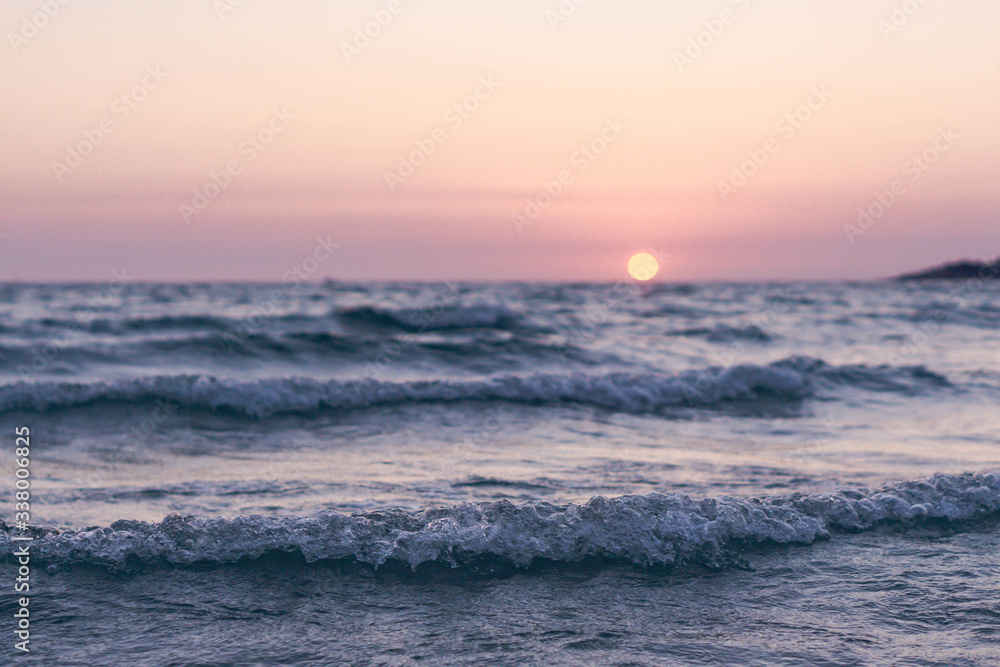 Sunrise over the river the middle of the sea in morning with beauty nature, happy feeling in holiday Sunrise over the river the middle of the sea in morning with beauty nature, happy feeling in holiday