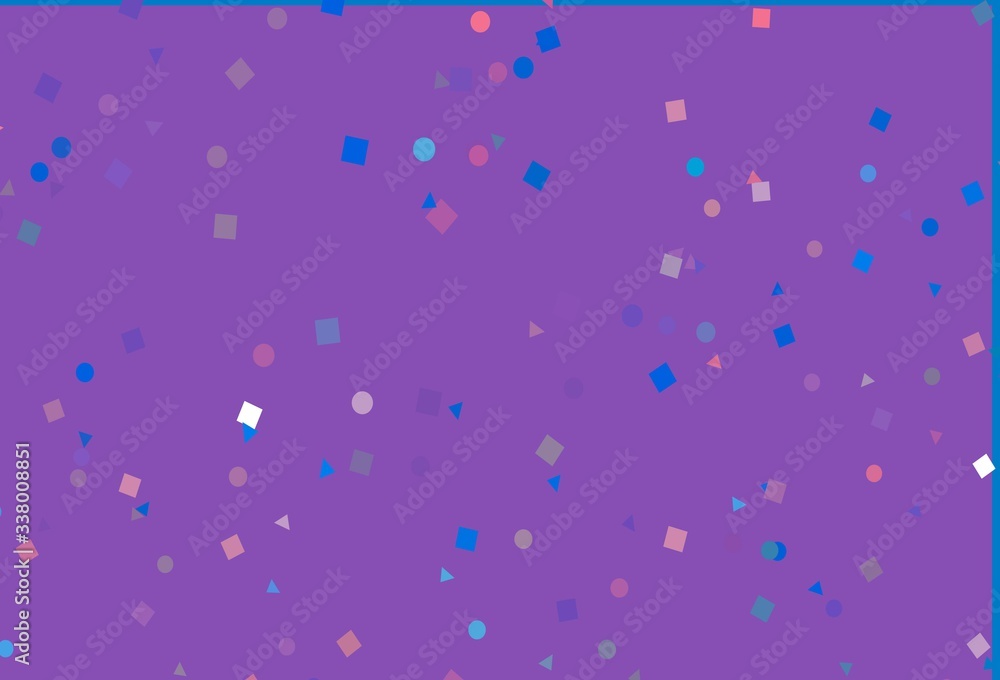 Light Blue, Red vector texture in poly style with circles, cubes. Light Blue, Red vector texture in poly style with circles, cubes.
