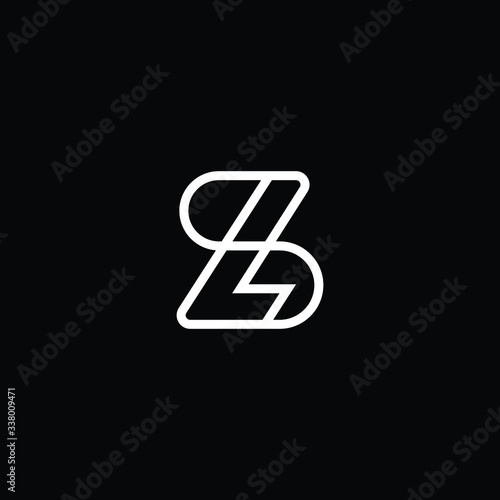 Minimal elegant monogram art logo. Outstanding professional trendy awesome artistic SL LS initial based Alphabet icon logo. Premium Business logo White color on black background
