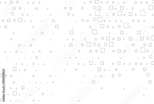 Light Silver, Gray vector layout with circle spots, cubes.