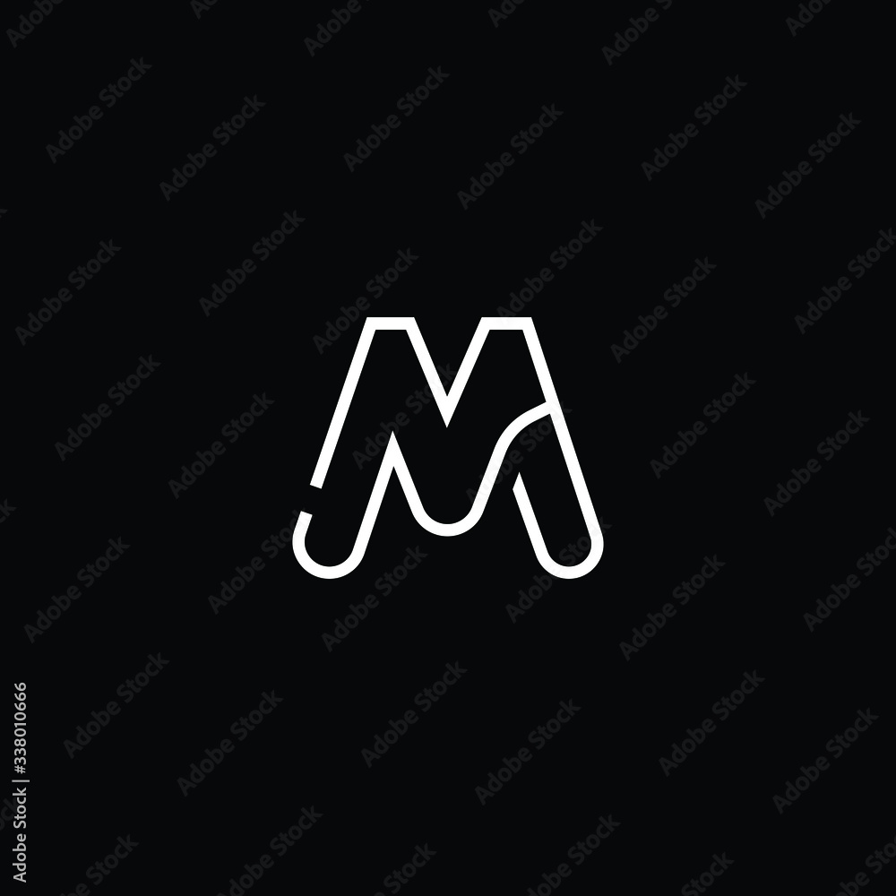 Minimal elegant monogram art logo. Outstanding professional trendy awesome artistic M MM MN NM initial based Alphabet icon logo. Premium Business logo White color on black background Minimal elegant monogram art logo. Outstanding professional trendy awesome artistic M MM MN NM initial based Alphabet icon logo. Premium Business logo White color on black background