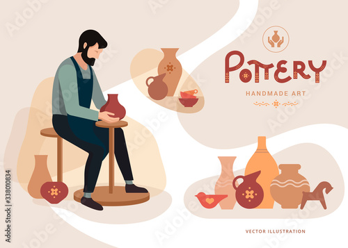 Pottery workshop poster.