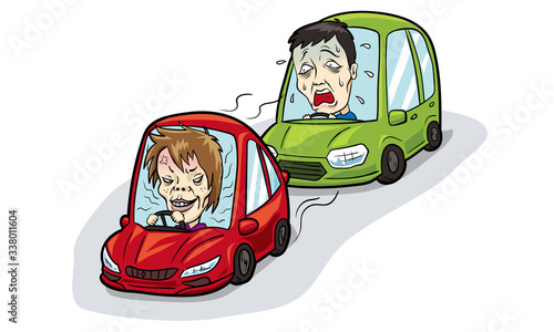 危険運転：イラスト