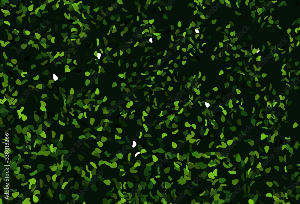Light Green, Yellow vector pattern with chaotic shapes. Light Green, Yellow vector pattern with chaotic shapes.