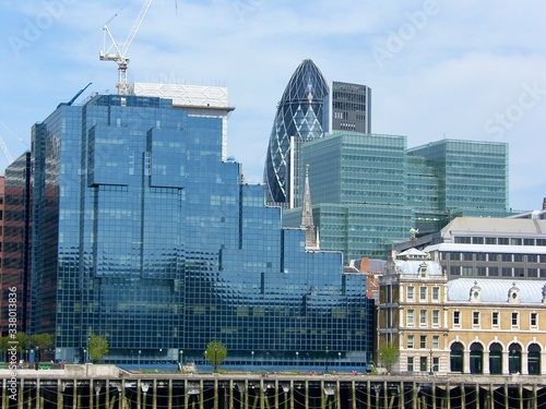 Modern Glass Buildings in the financial district of London