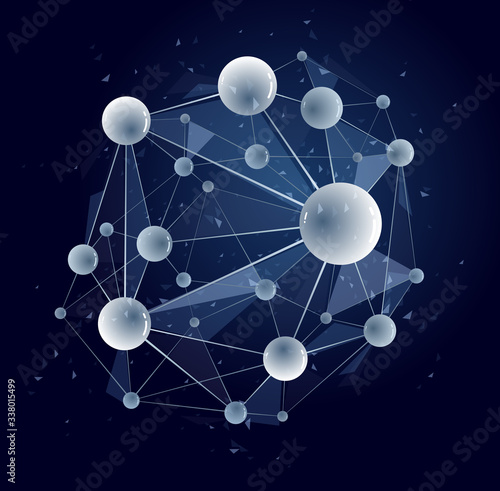 Molecules vector abstract b...