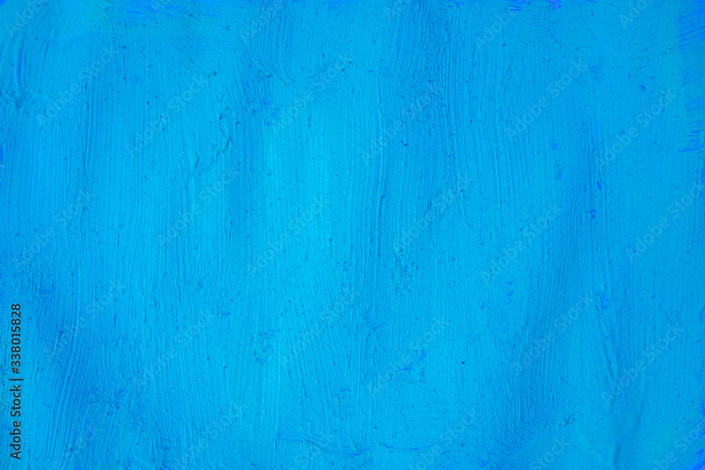 A beautiful Turquoise paint texture on wall, background - Image. Color paint strokes.