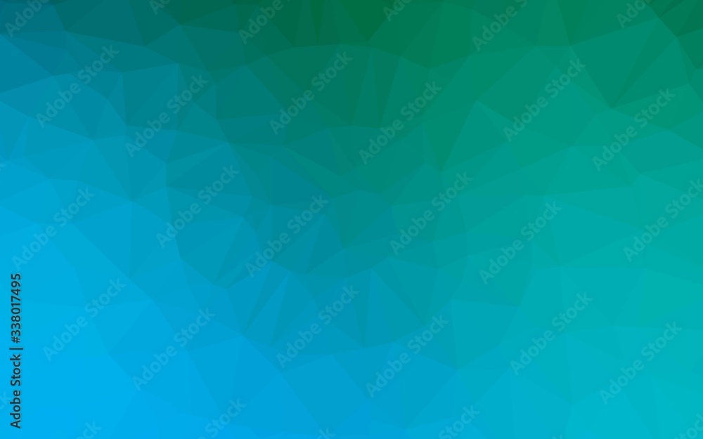 Light Blue, Green vector polygonal background. A vague abstract illustration with gradient. Completely new template for your business design. Light Blue, Green vector polygonal background. A vague abstract illustration with gradient. Completely new template for your business design.