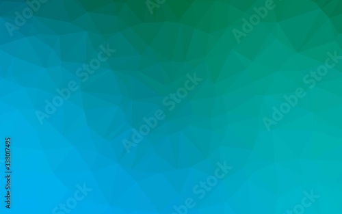Light Blue, Green vector polygonal background. A vague abstract illustration with gradient. Completely new template for your business design.