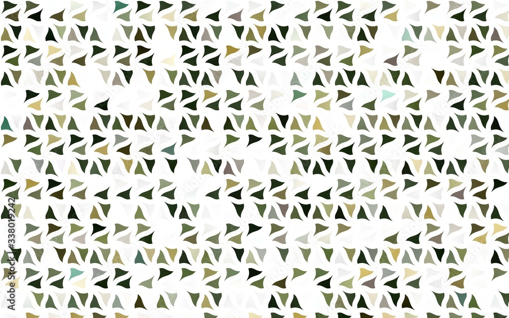 Light Green, Yellow vector layout with lines, triangles. Decorative design in abstract style with triangles. Pattern can be used for websites.