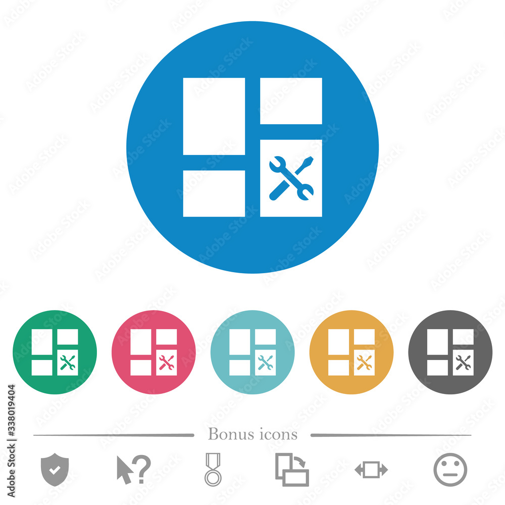 Dashboard tools flat round icons Dashboard tools flat round icons