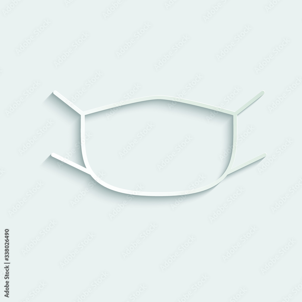 Paper mask icon. protective mask. corona virus