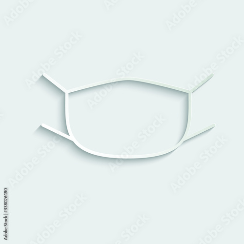 Paper mask icon. protective mask. corona virus