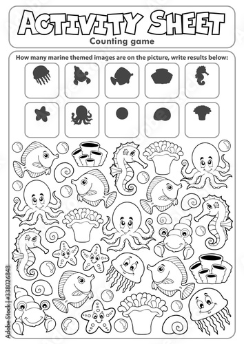 Activity sheet counting game topic 2