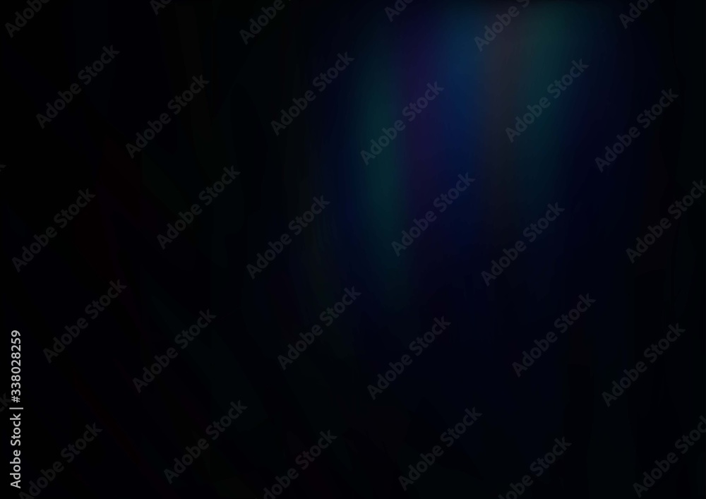 Dark BLUE vector blurred background. Modern geometrical abstract illustration with gradient. The blurred design can be used for your web site.