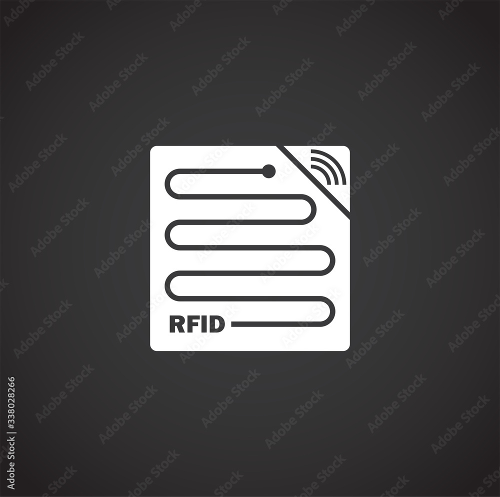 RFID related icon on background for graphic and web design. Creative illustration concept symbol for web or mobile app RFID related icon on background for graphic and web design. Creative illustration concept symbol for web or mobile app
