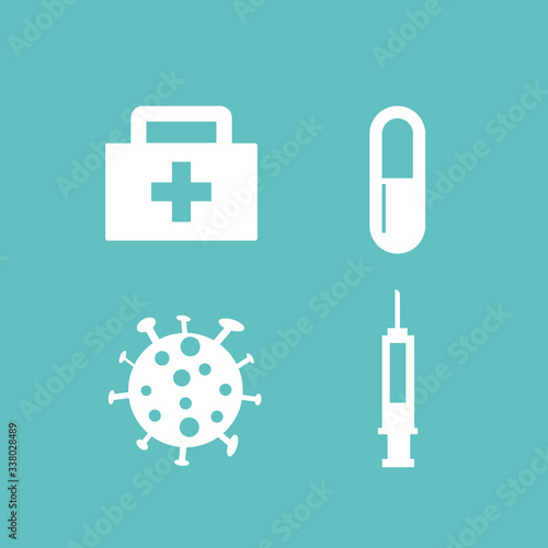 syringe and medical object with COVID-19 Virus Vaccine cure and treatment for coronavirus