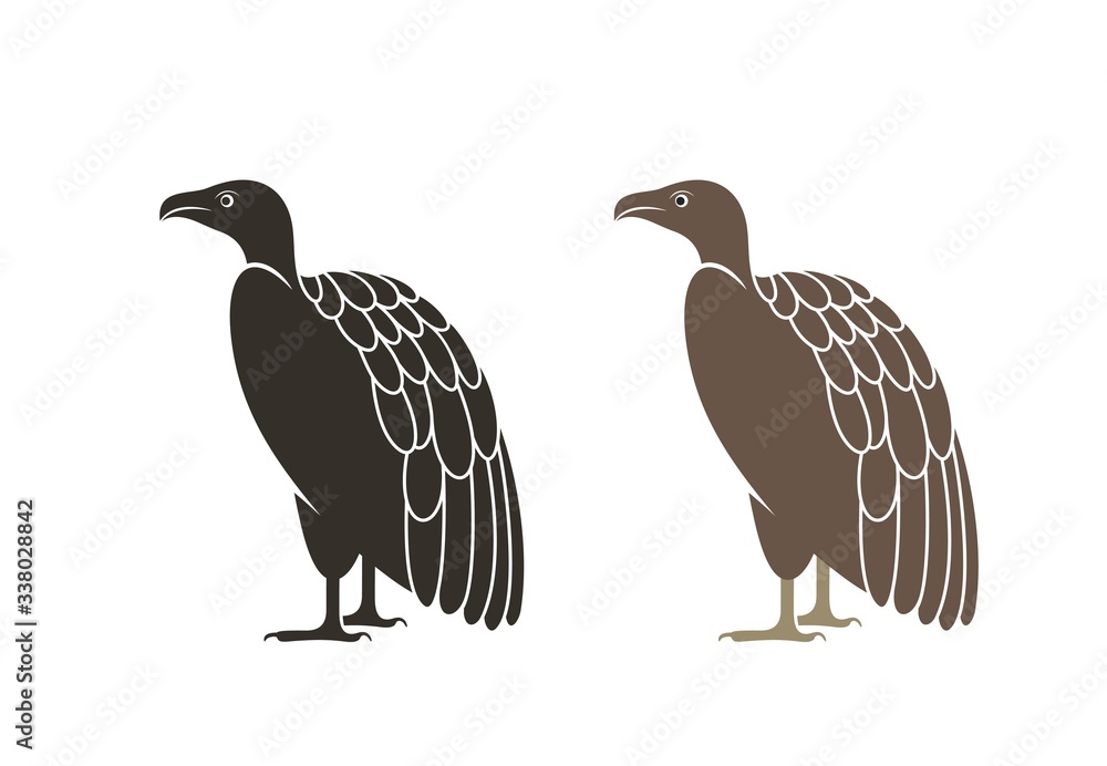 Fototapeta premium Vulture logo. Isolated vulture on white background