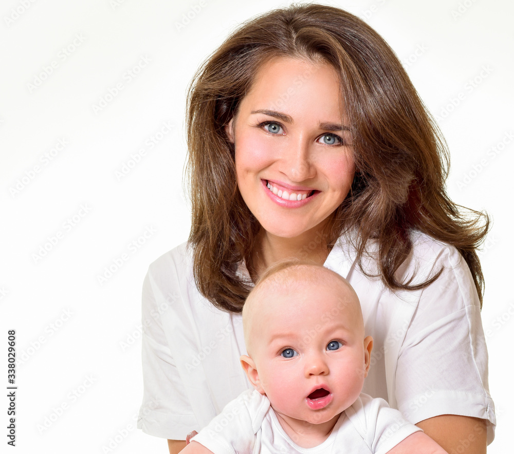 Mother and baby playing and smiling. Happy family. Mother and baby playing and smiling. Happy family.