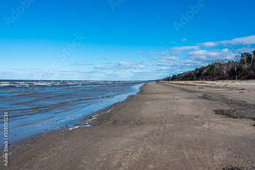Baltic Sea Beach in Spring During Coronavirus Lock Down