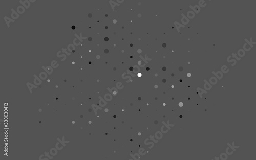 Light Silver, Gray vector background with bubbles. Glitter abstract illustration with blurred drops of rain. Design for posters, banners.