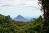 view at the Arenal volcano from the jungle