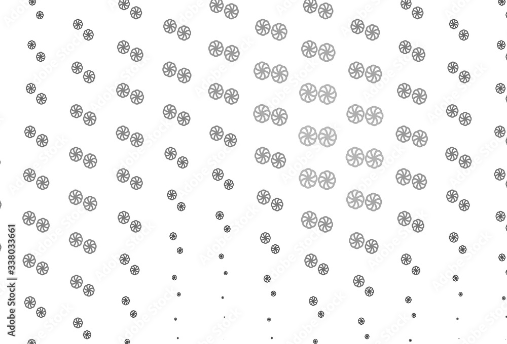 Light Silver, Gray vector template with ice snowflakes. Light Silver, Gray vector template with ice snowflakes.
