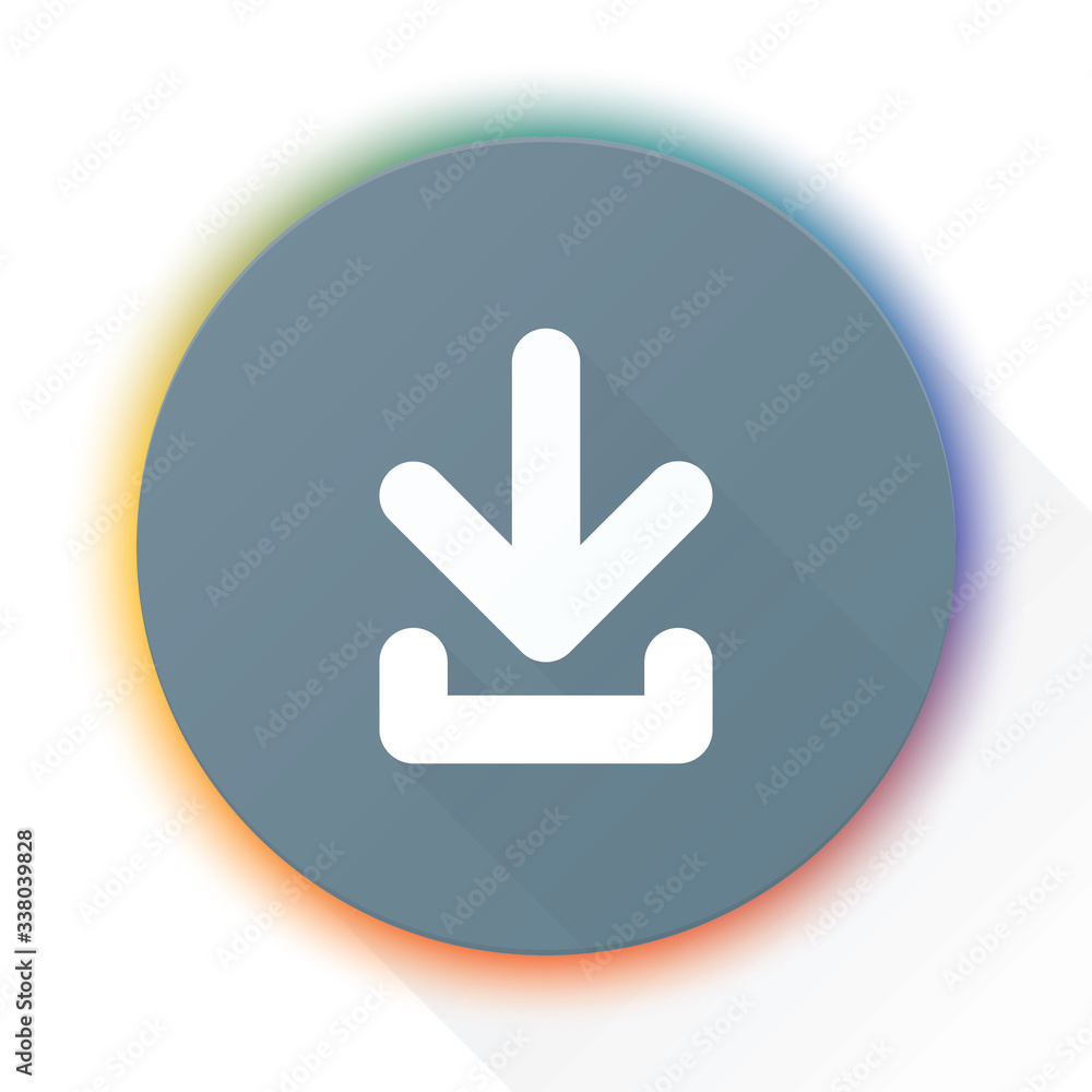 Download Down Arrow icon button illustration Download Down Arrow icon button illustration