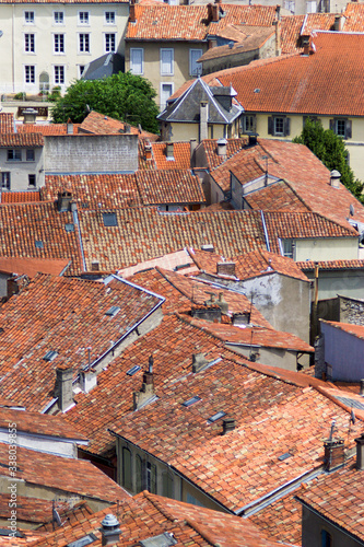 Rooftops of Foix in the south of France