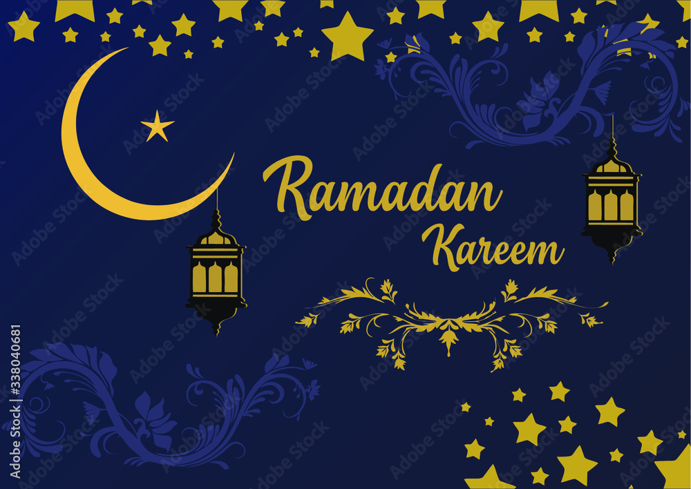 Ramadan Kareem Poster Vector Illustration Concept