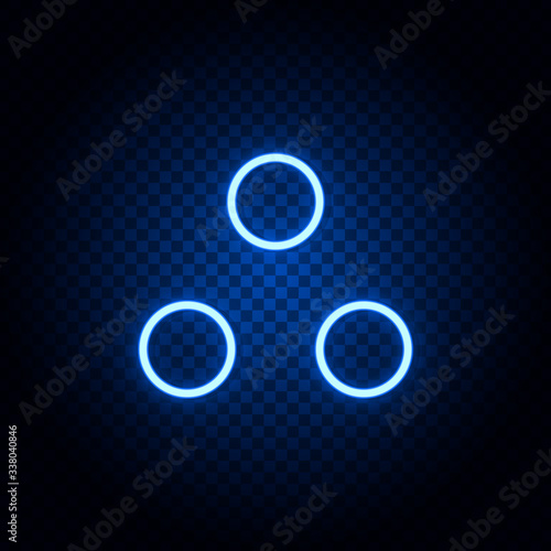 hail, ice blue neon vector icon