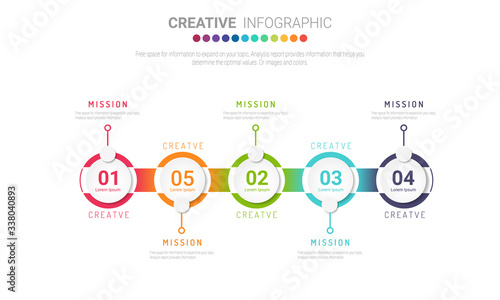 Abstract infographics number options template with steps, with 4 label. Can be used for workflow layout, diagram, business step options, banner, web design. Vector eps 10.