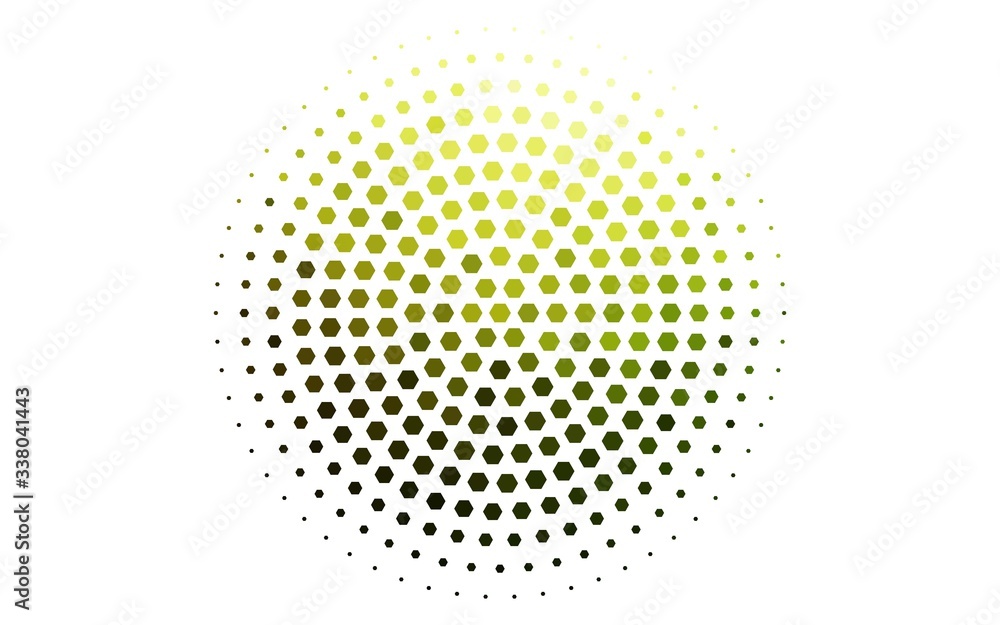Light Green, Yellow vector layout with hexagonal shapes. Glitter abstract illustration in hexagonal style. Pattern for texture of wallpapers.