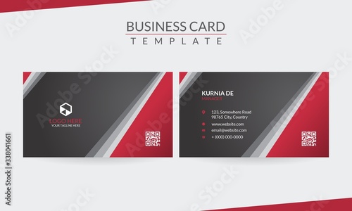 Mature Red Business Card Identity