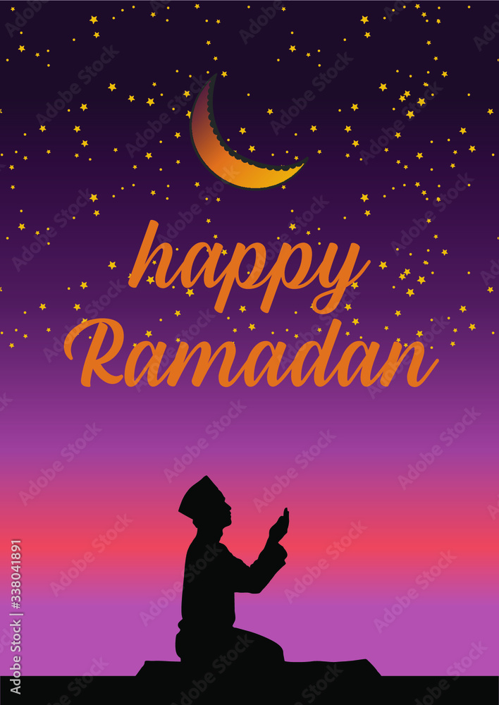 Ramadan Kareem Poster Vector Illustration Concept Ramadan Kareem Poster Vector Illustration Concept