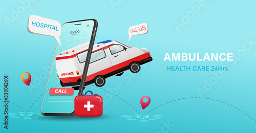 Online health care service on mobile concept, mobile health, telehealth, modern medical technology. Vector illustration