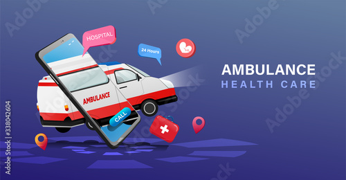 Online health care service on mobile concept, mobile health, telehealth, modern medical technology. Vector illustration