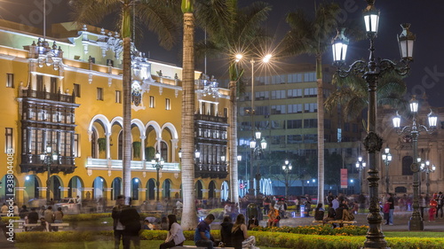 The Plaza de Armas night timelapse, also known as the Plaza Mayor