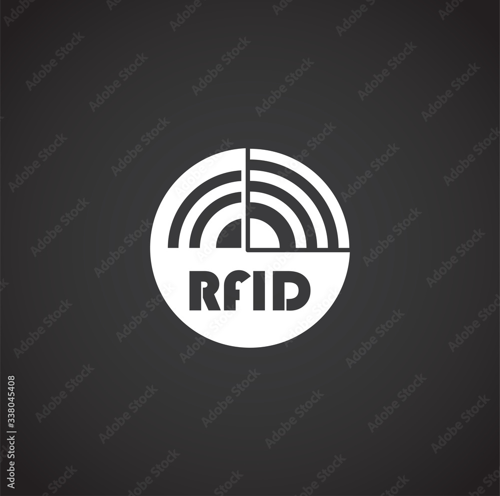 RFID related icon on background for graphic and web design. Creative illustration concept symbol for web or mobile app RFID related icon on background for graphic and web design. Creative illustration concept symbol for web or mobile app