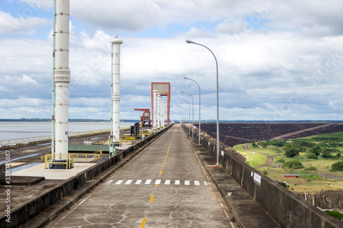 Itaipu Binacional hydroelectric power station in Foz do Iguazu Brazil on the border with Paraguay