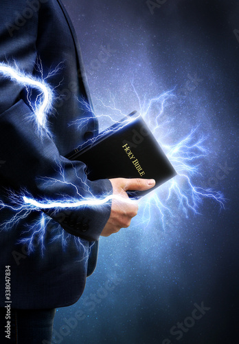 Photography Man holding his powerful Bible