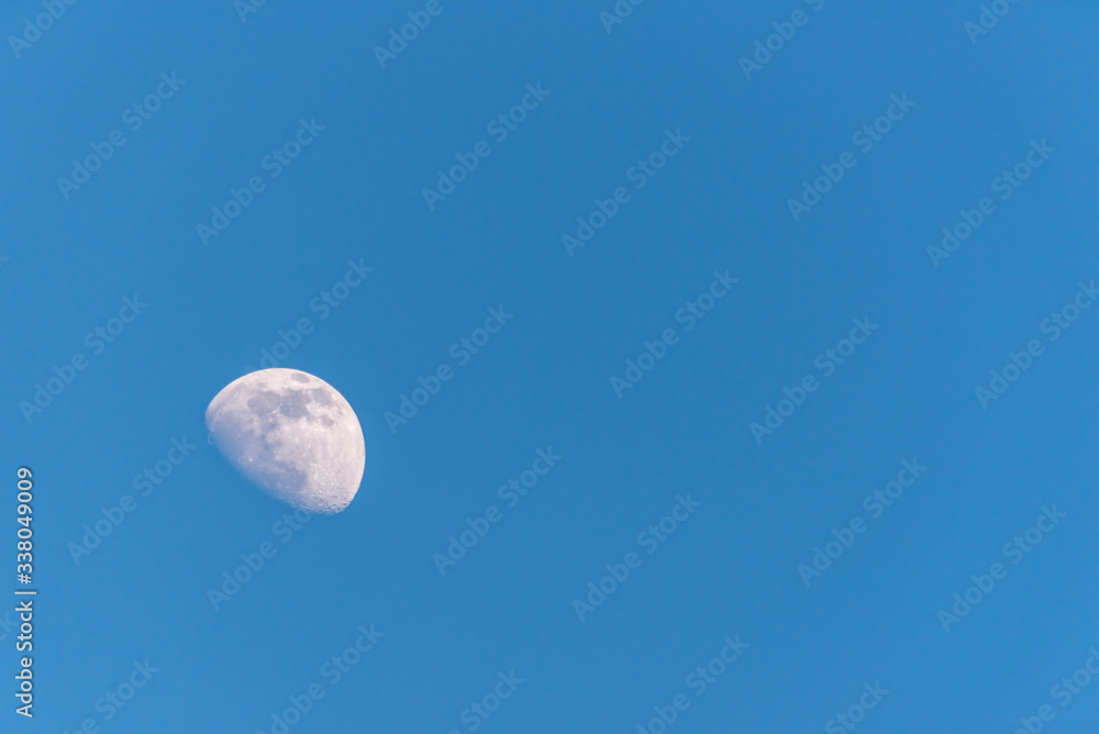 Three Quarter Moon in a Blue Sky Three Quarter Moon in a Blue Sky