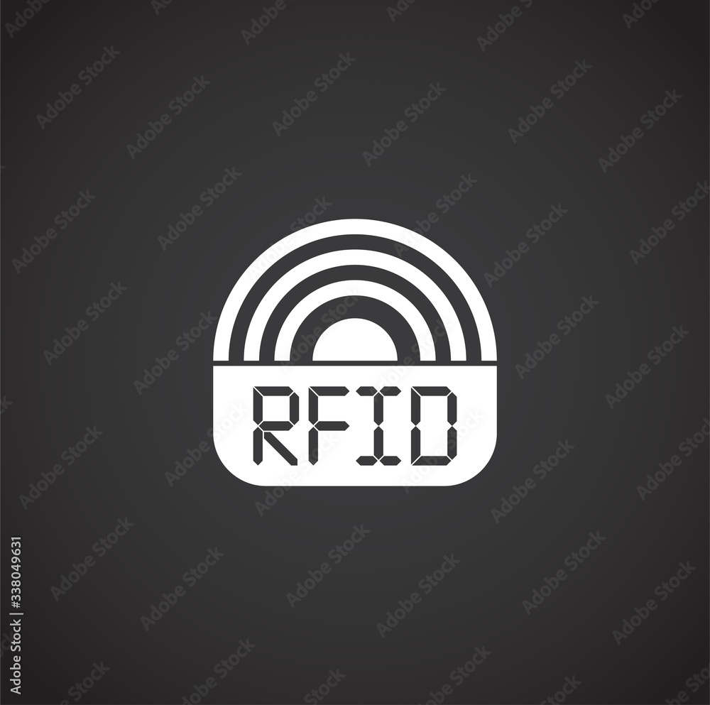 RFID related icon on background for graphic and web design. Creative illustration concept symbol for web or mobile app RFID related icon on background for graphic and web design. Creative illustration concept symbol for web or mobile app