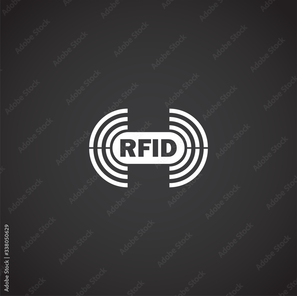 RFID related icon on background for graphic and web design. Creative illustration concept symbol for web or mobile app RFID related icon on background for graphic and web design. Creative illustration concept symbol for web or mobile app