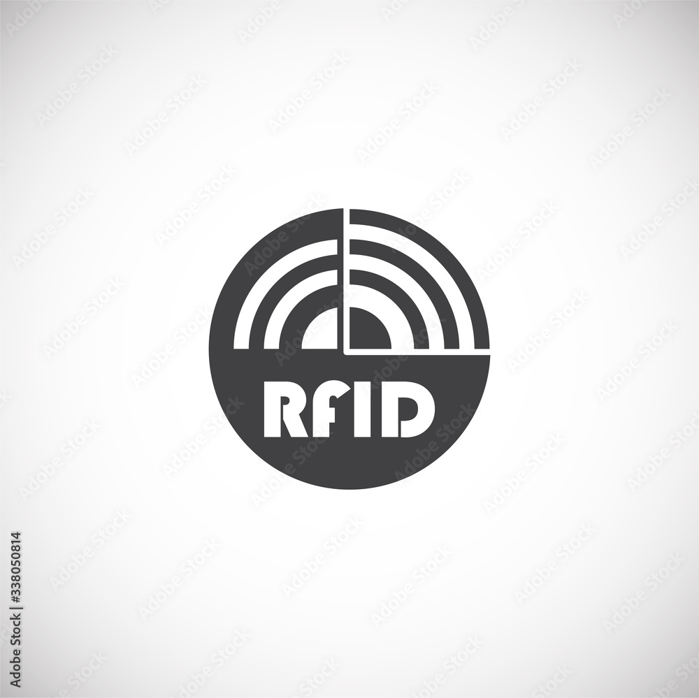 RFID related icon on background for graphic and web design. Creative illustration concept symbol for web or mobile app RFID related icon on background for graphic and web design. Creative illustration concept symbol for web or mobile app